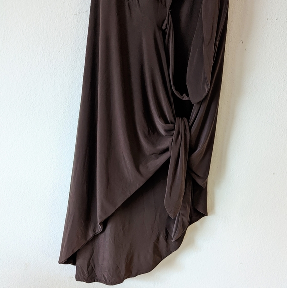 NWT PrettyLittleThing One Shoulder Tie Midi Dress - Picture 5 of 9